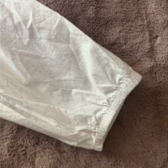 Nation Ltd Cropped White Shirt Long sleeves Pin-tuck Shoulder Detail Size S - Picture 7 of 9